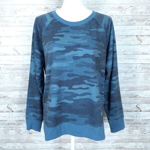 Style & Co Sweatshirt Blue Camo Top G